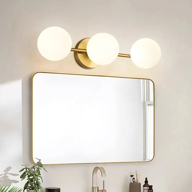 Modern Nordic Glass Ball Wall Light | Triple Globe Design 0