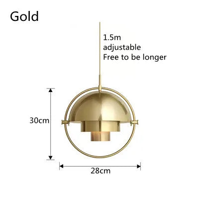 Modern Nordic Pendant Light | Sculptural Metal Suspension Lamp 0