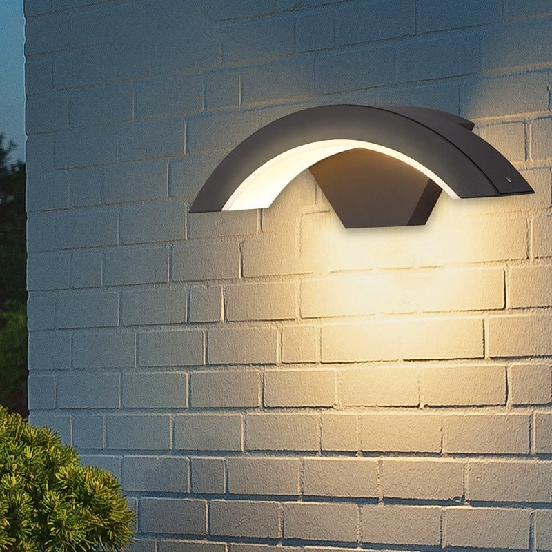 Modern Outdoor Wall Light | IP65 Waterproof Outdoor Wall Sconce with Elegant Curved Design for Stylish Exterior Ambiance 0