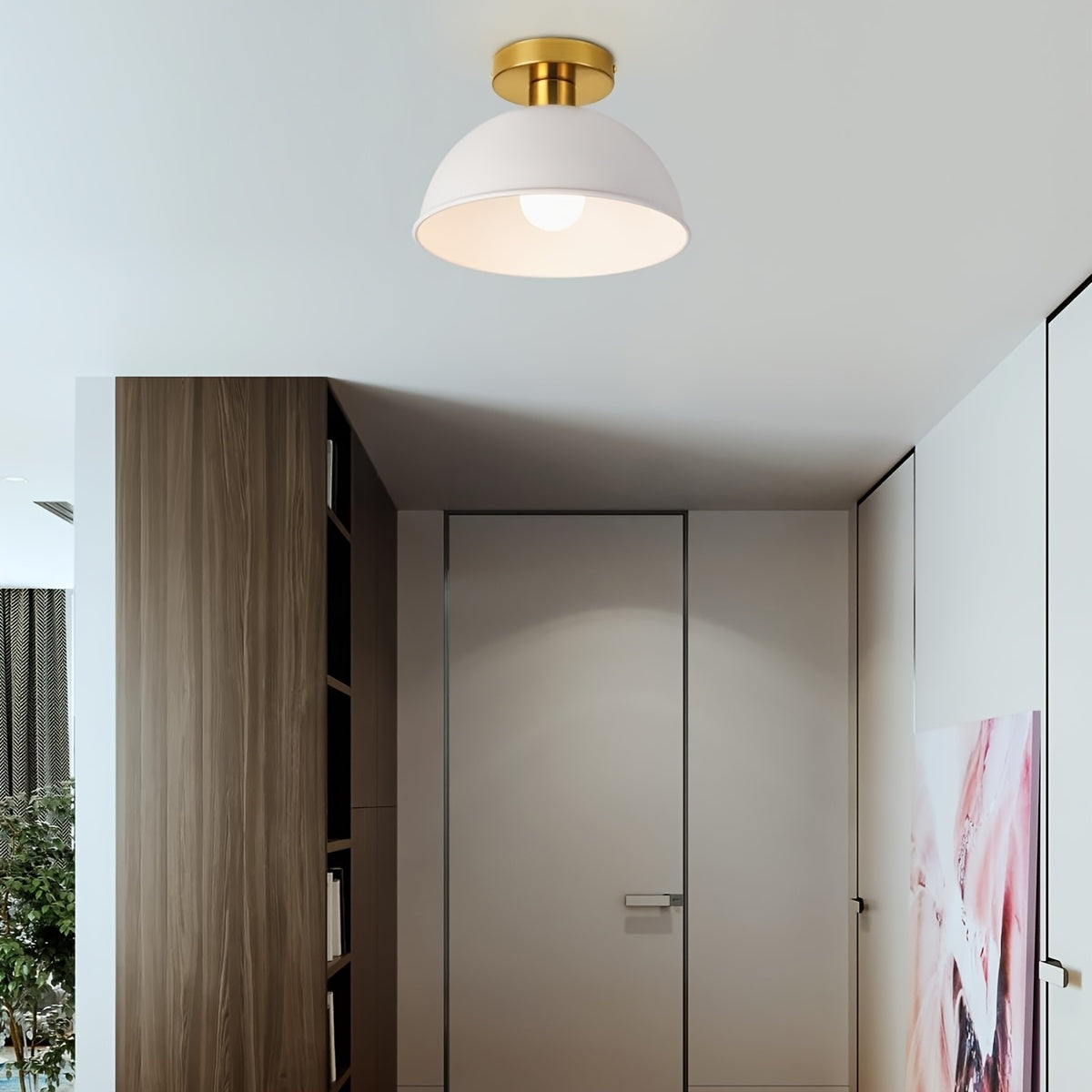 Modern Semi-Flush Ceiling Lamp | Matte Metal Finish 4