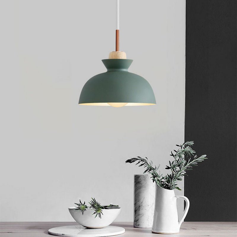 Modern Single Pendant Dome Light | Scandinavian Metal Hanging Lamp 1