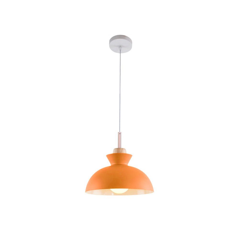 Modern Single Pendant Dome Light | Scandinavian Metal Hanging Lamp 12