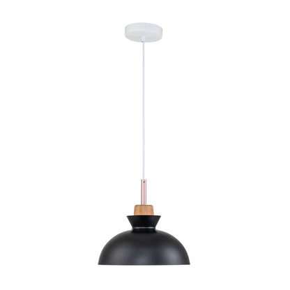 Modern Single Pendant Dome Light | Scandinavian Metal Hanging Lamp 14
