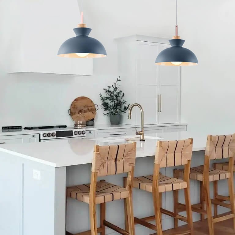 Modern Single Pendant Dome Light | Scandinavian Metal Hanging Lamp 2