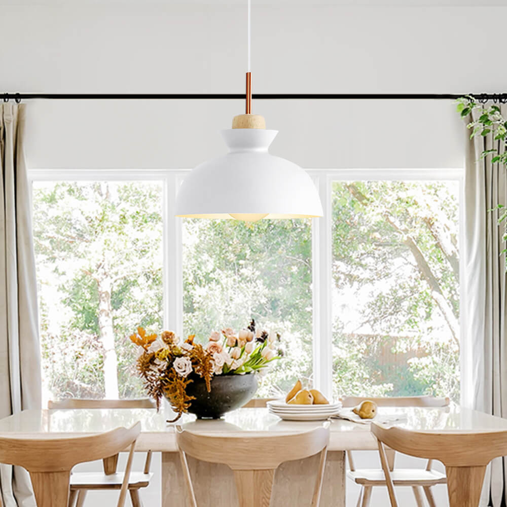 Modern Single Pendant Dome Light | Scandinavian Metal Hanging Lamp 4