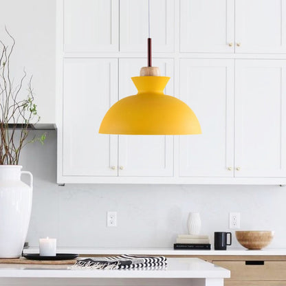 Modern Single Pendant Dome Light | Scandinavian Metal Hanging Lamp 8
