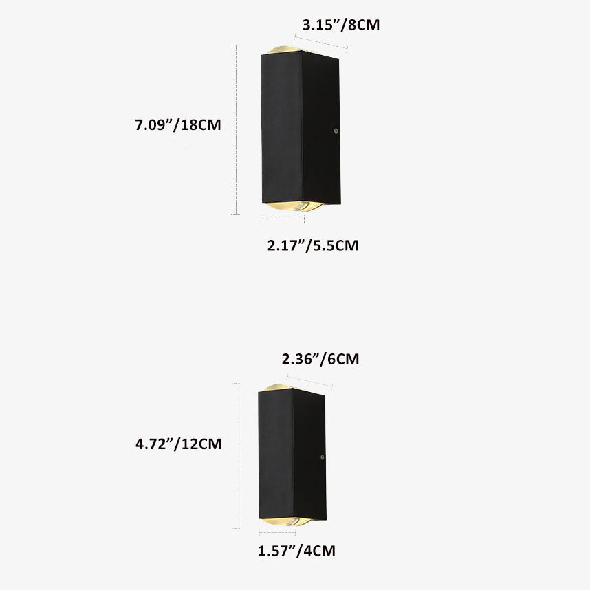 Modern Waterproof LED Outdoor Wall Lamp | Rectangular Sconce Light 4