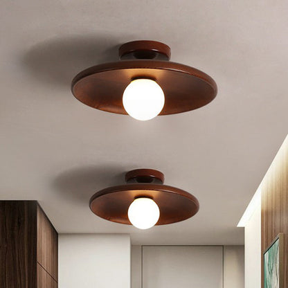 Modern Wooden Ceiling Light | Minimalist Semi-Flush Mount 0