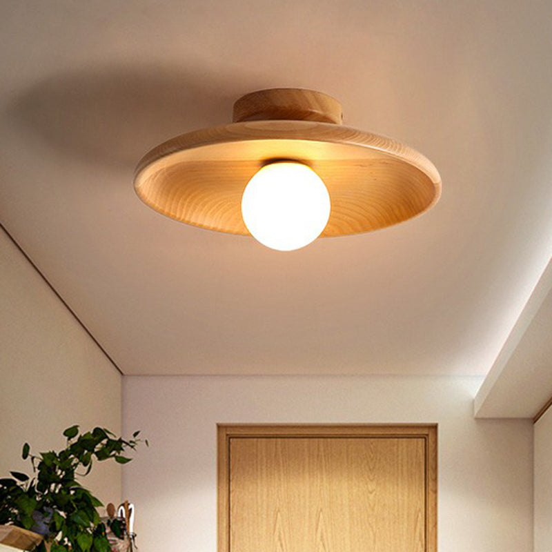Modern Wooden Ceiling Light | Minimalist Semi-Flush Mount 1