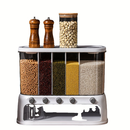 Multi-Compartment Kitchen Storage Container with Airtight Flip-Top Lid | Clear Pantry Organization for Fresh Dry Goods 3