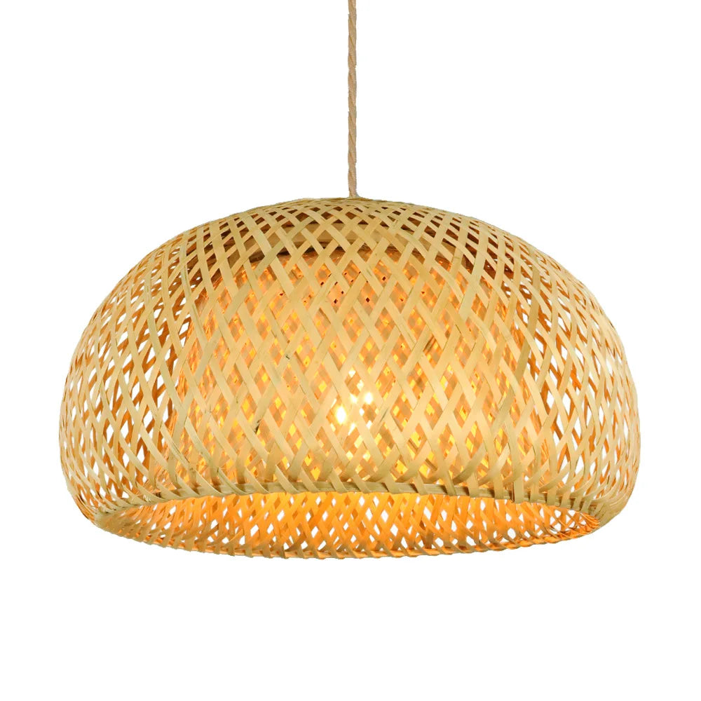 Natural Bamboo Pendant Lamp | Handwoven Rattan Light Fixture 5