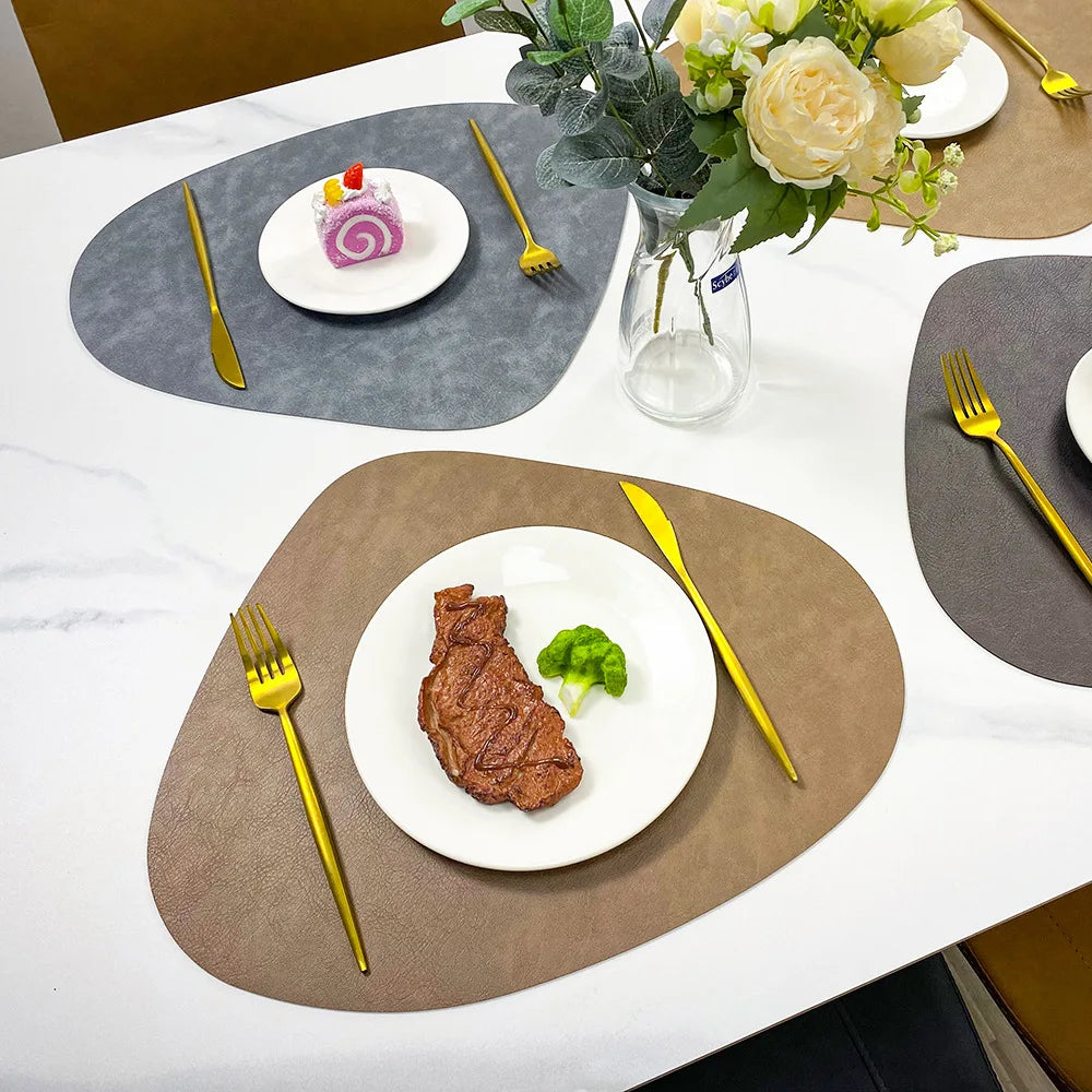 NordicDrop | Double-Sided Faux Leather Placemats | Non-Slip & Heat Resistant 2