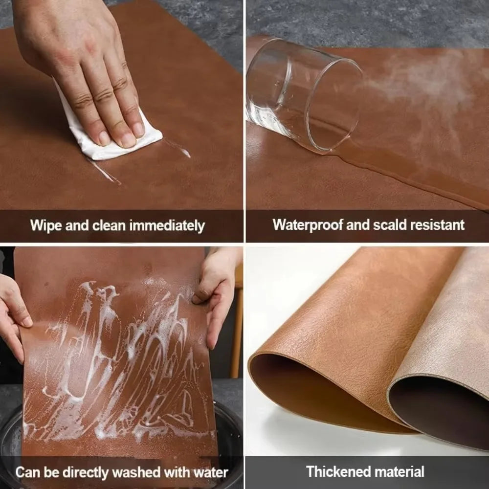 NordicDrop | Double-Sided Faux Leather Placemats | Non-Slip & Heat Resistant 4