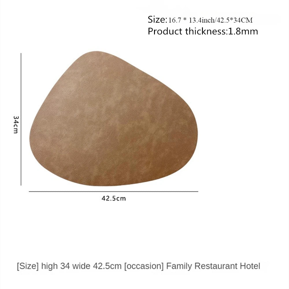 NordicDrop | Double-Sided Faux Leather Placemats | Non-Slip & Heat Resistant 6