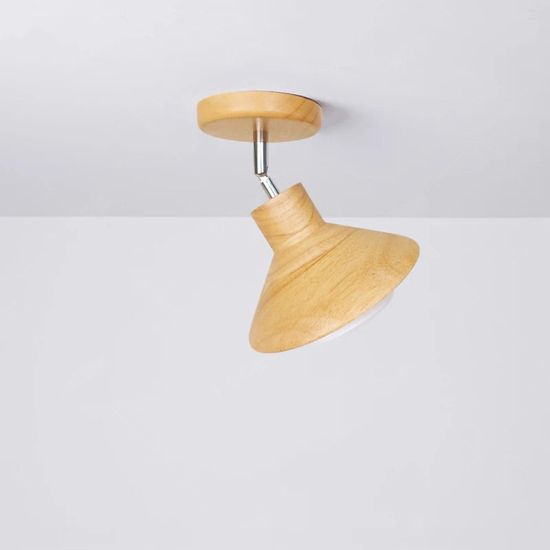 NordicWood Ceiling Lamp | Natural Timber Cone Design 4