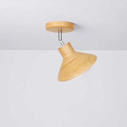NordicWood Ceiling Lamp | Natural Timber Cone Design 4