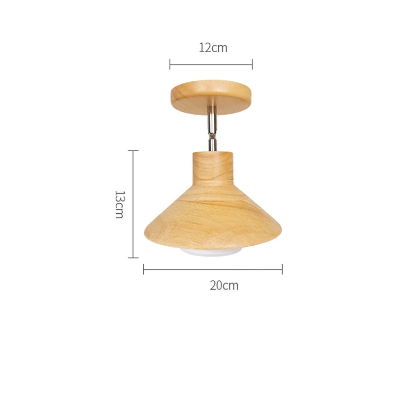 NordicWood Ceiling Lamp | Natural Timber Cone Design 5