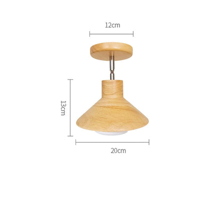NordicWood Ceiling Lamp | Natural Timber Cone Design 5