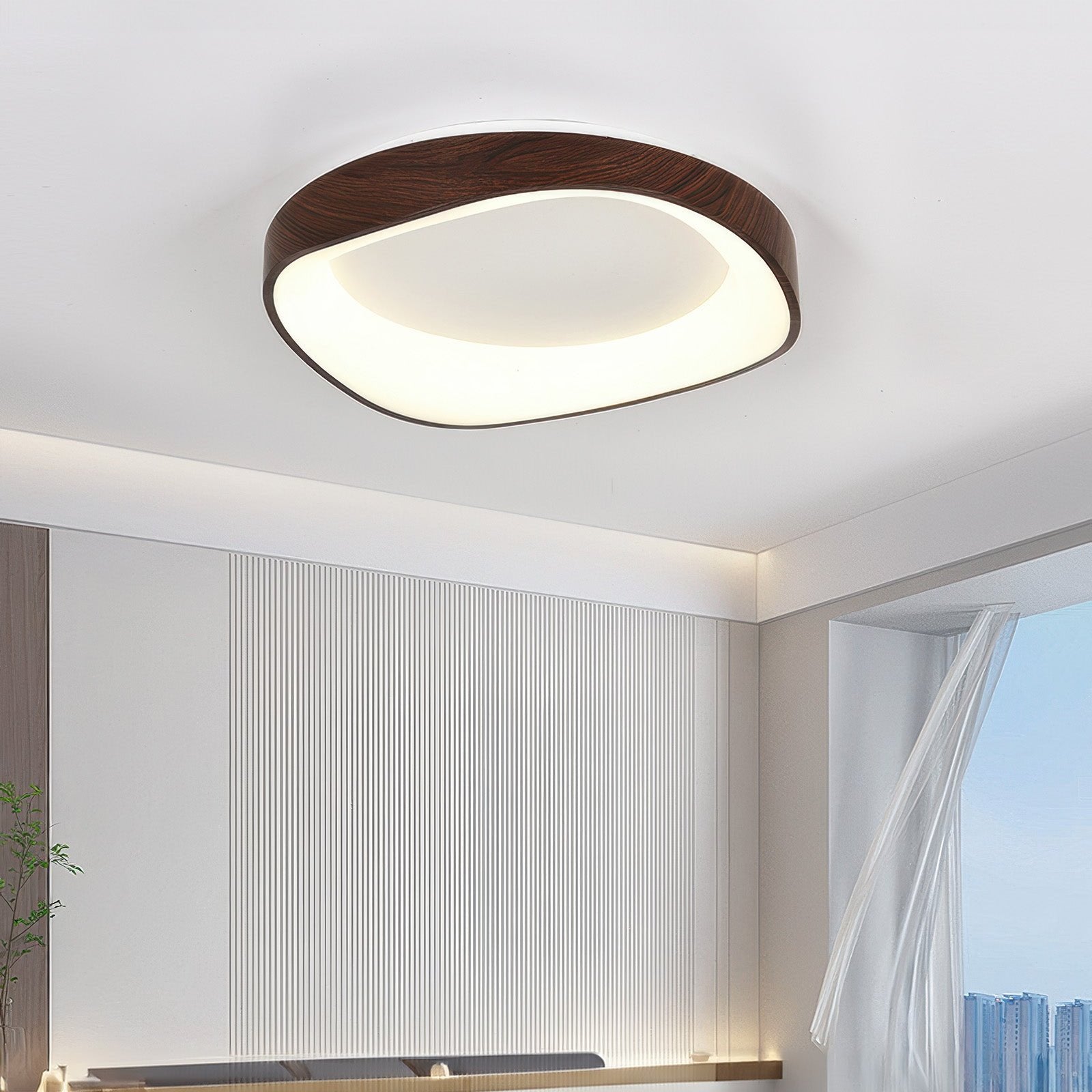 Nordic Artistic Wood Grain Ceiling Light 4