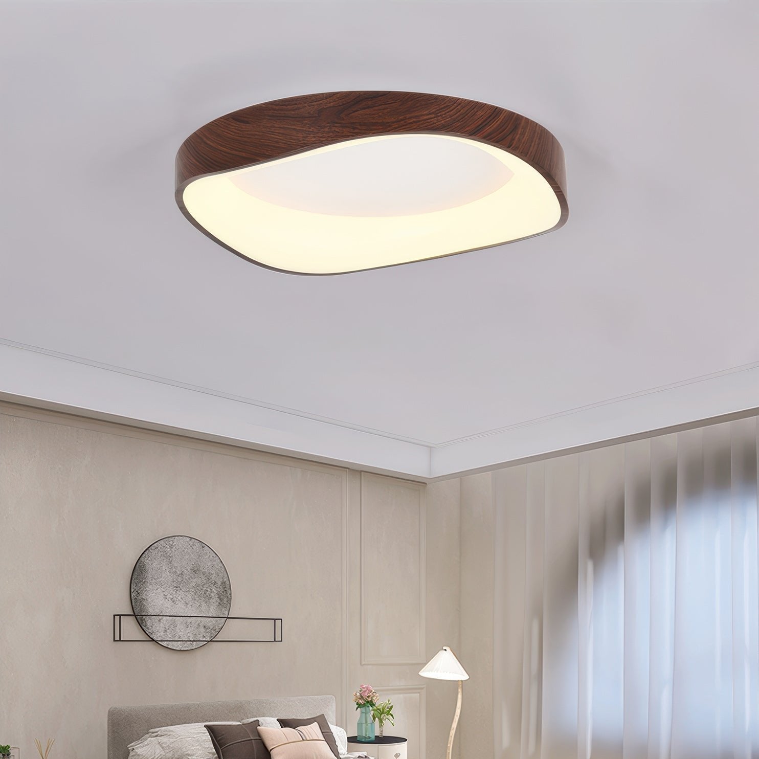 Nordic Artistic Wood Grain Ceiling Light 5