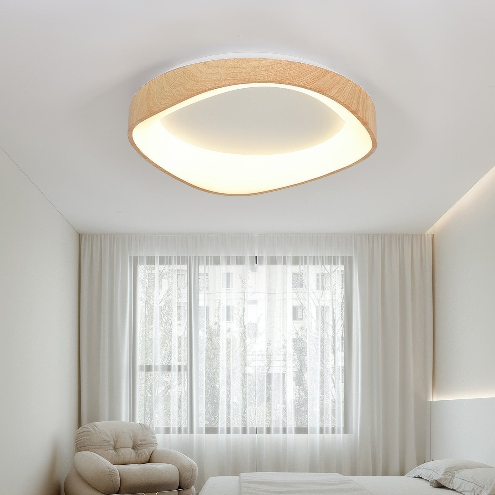 Nordic Artistic Wood Grain Ceiling Light 6