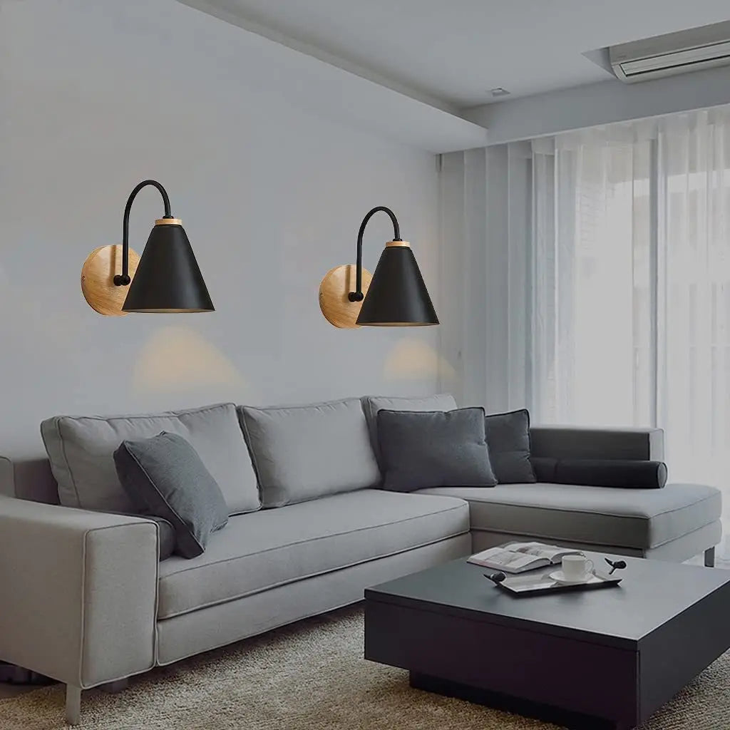 Nordic Beam | Scandinavian Wood & Iron Wall Light 2