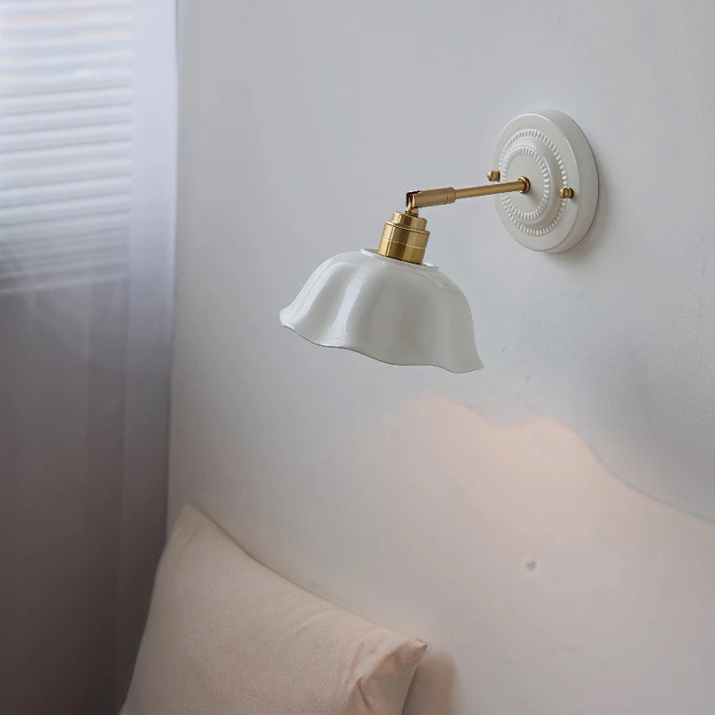 Nordic Cream Ceramic Wall Lamp | Vintage Elegance for Modern Homes 3