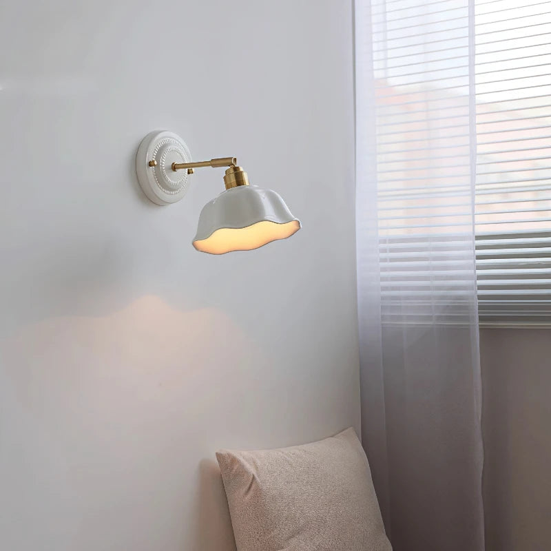 Nordic Cream Ceramic Wall Lamp | Vintage Elegance for Modern Homes 4