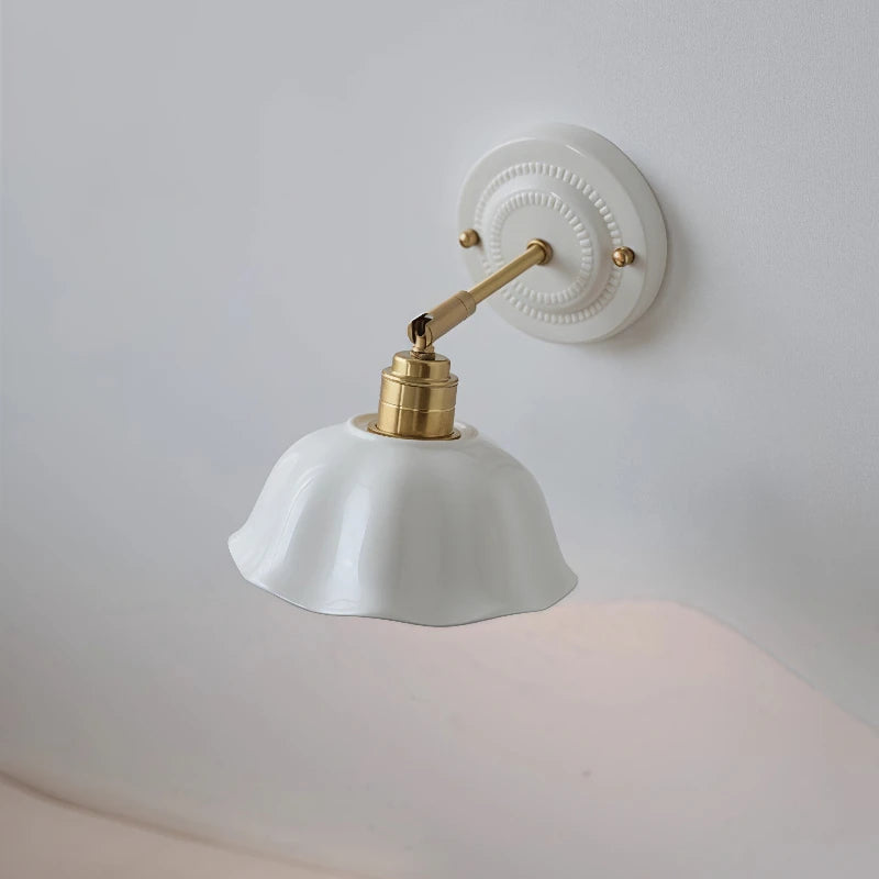 Nordic Cream Ceramic Wall Lamp | Vintage Elegance for Modern Homes 5