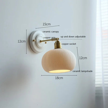 Nordic Cream Ceramic Wall Lamp | Vintage Elegance for Modern Homes 8