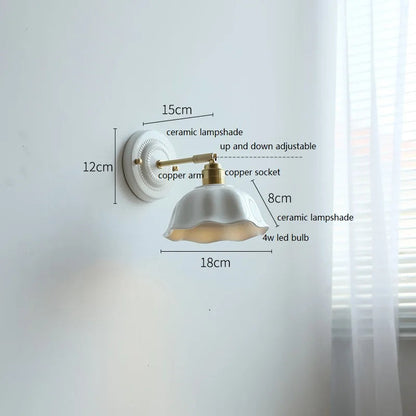 Nordic Cream Ceramic Wall Lamp | Vintage Elegance for Modern Homes 9