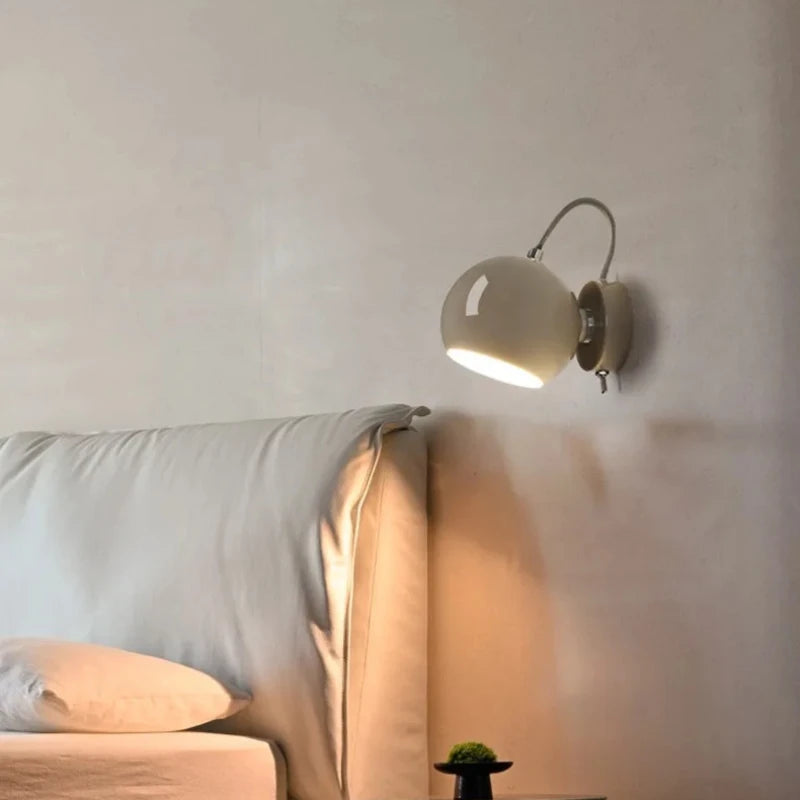 Nordic Cream Wall Lamp | Adjustable Dome Light 0
