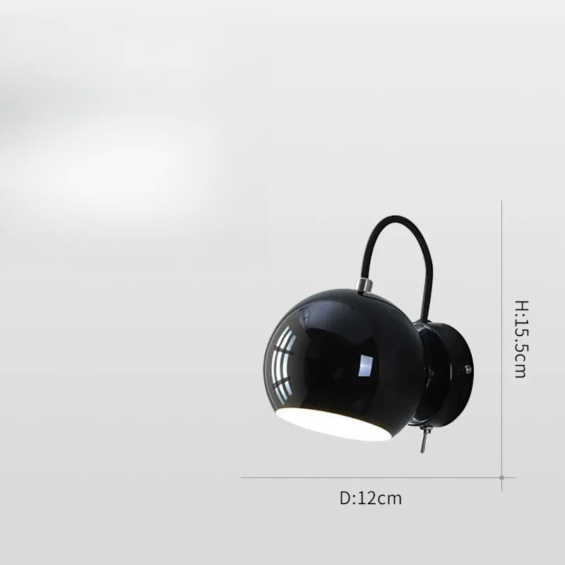 Nordic Cream Wall Lamp | Adjustable Dome Light 6
