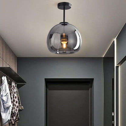 Nordic Glass Ball Ceiling Light | Semi-Flush Mount 0