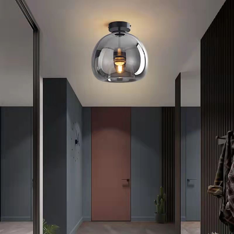 Nordic Glass Ball Ceiling Light | Semi-Flush Mount 2
