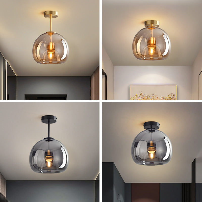 Nordic Glass Ball Ceiling Light | Semi-Flush Mount 4