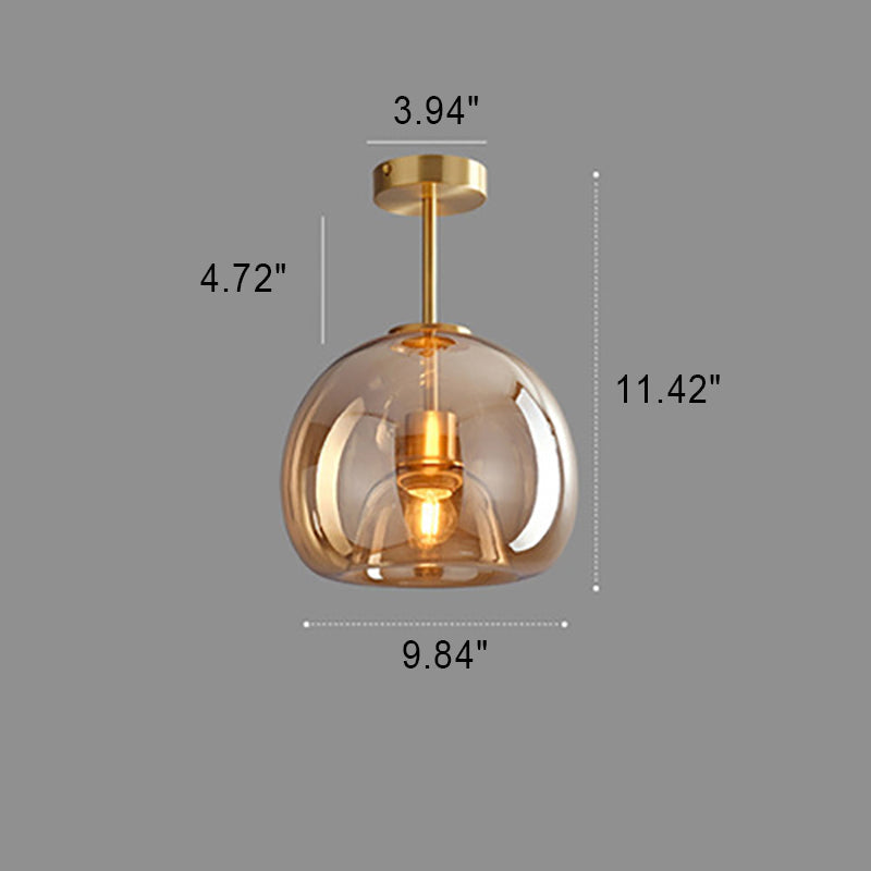 Nordic Glass Ball Ceiling Light | Semi-Flush Mount 5