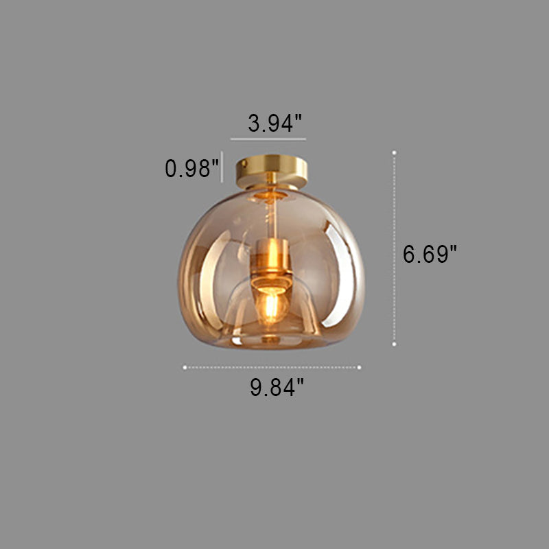 Nordic Glass Ball Ceiling Light | Semi-Flush Mount 6