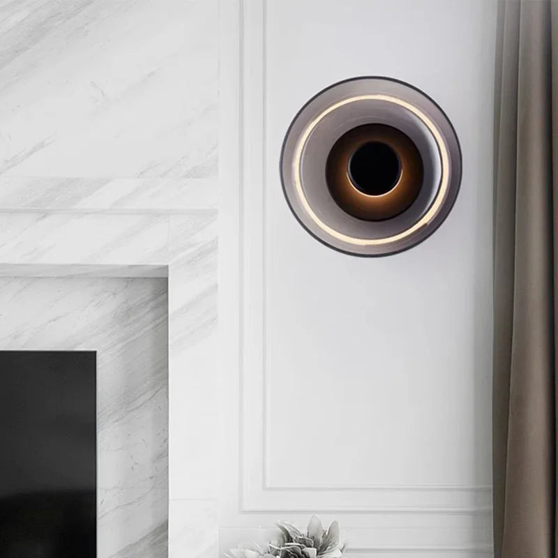 Nordic Glass LED Wall Sconce | Modern Round Decorative Wall Light 0
