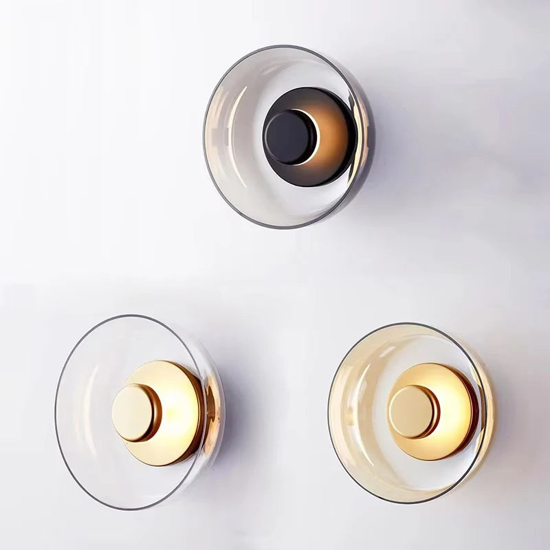 Nordic Glass LED Wall Sconce | Modern Round Decorative Wall Light 1