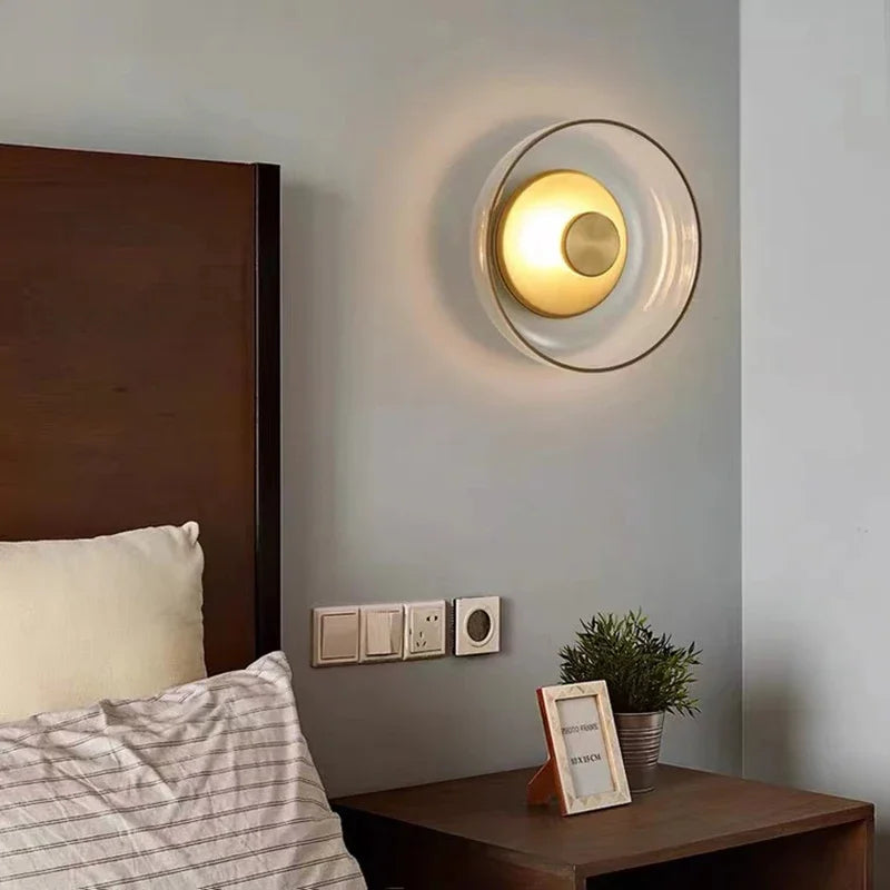 Nordic Glass LED Wall Sconce | Modern Round Decorative Wall Light 4