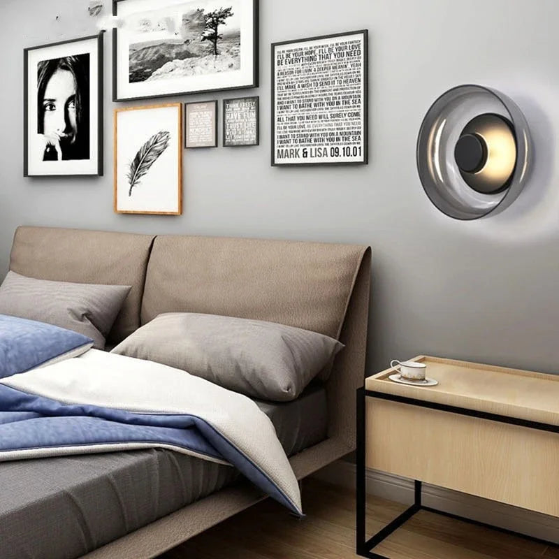 Nordic Glass LED Wall Sconce | Modern Round Decorative Wall Light 5