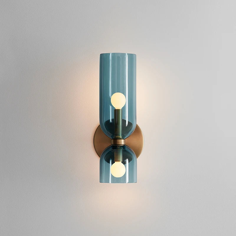 Nordic Glass Wall Lamp | Smoked Tube Design 1