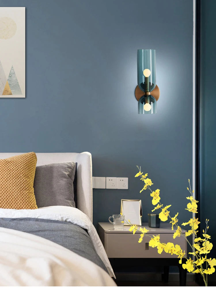 Nordic Glass Wall Lamp | Smoked Tube Design 4