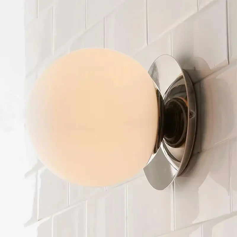 Nordic Globe Glass Wall Lamp | Minimalist Modern Bathroom & Bedroom Light 3