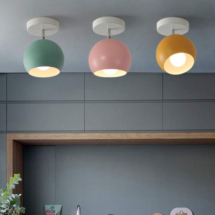 Nordic Macaron Ceiling Light | Modern Round Aluminium Lamp 1