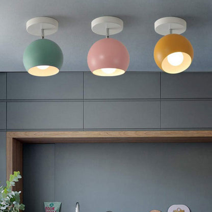 Nordic Macaron Ceiling Light | Modern Round Aluminium Lamp 1