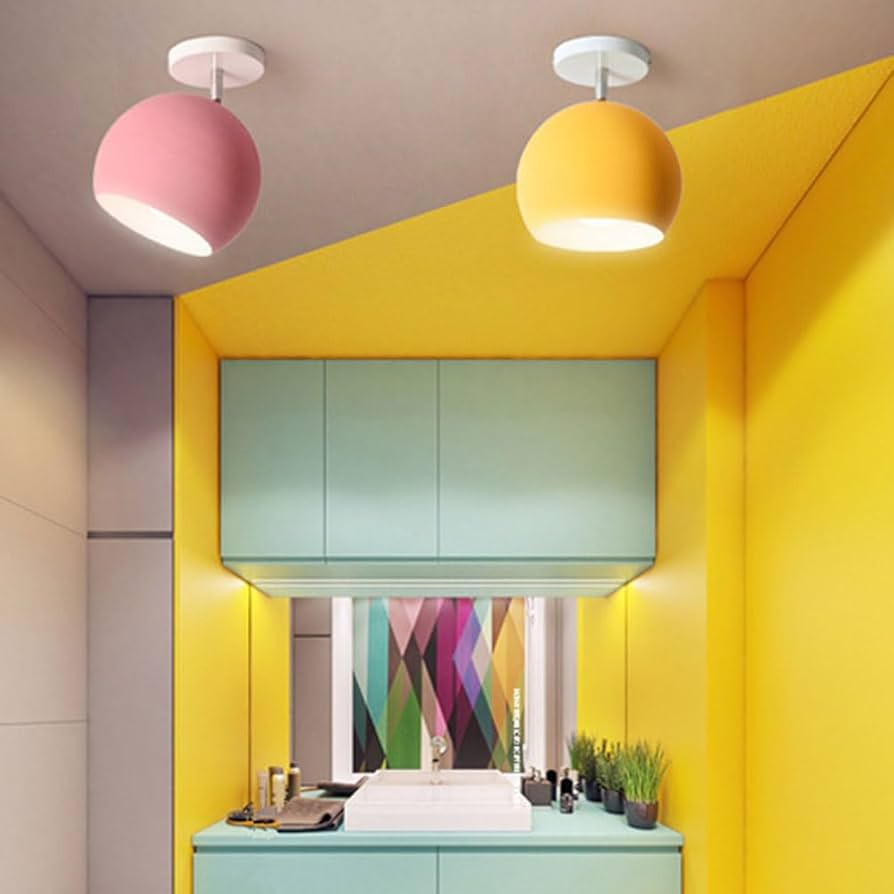 Nordic Macaron Ceiling Light | Modern Round Aluminium Lamp 3