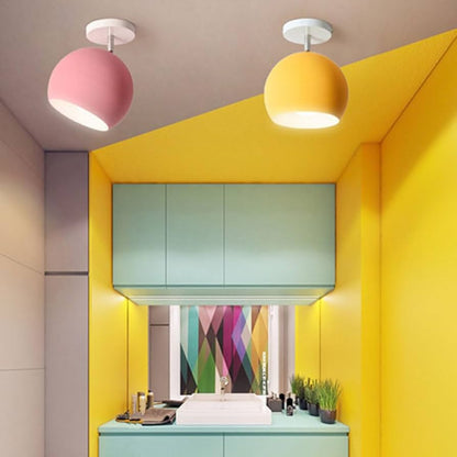 Nordic Macaron Ceiling Light | Modern Round Aluminium Lamp 3