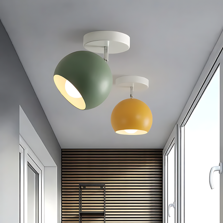 Nordic Macaron Ceiling Light | Modern Round Aluminium Lamp 4